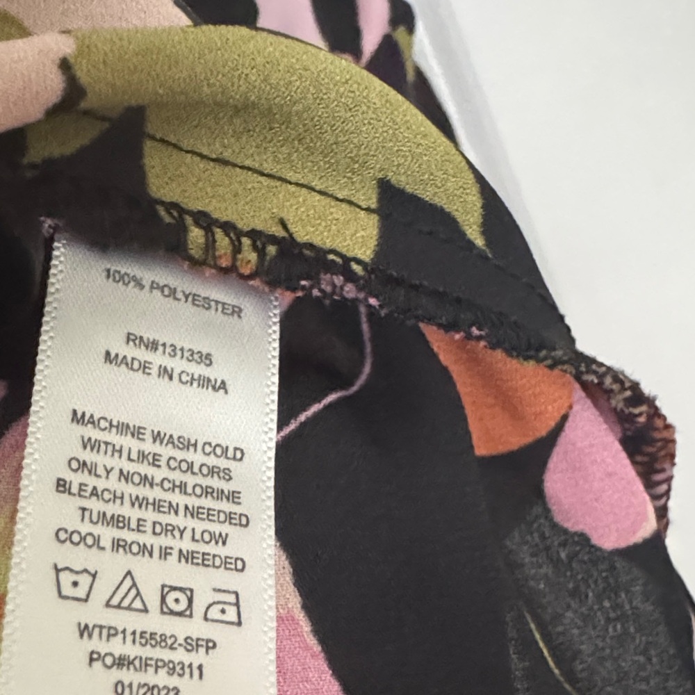 Nine Britton Black and Pink Floral Camisole - Picture 7 of 7